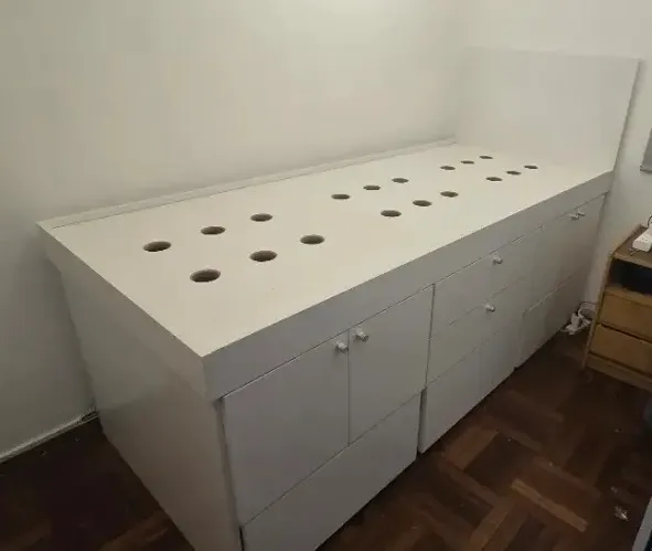 Cama Box Elevada - Máximo Almacenamiento (Melamínico 18mm)