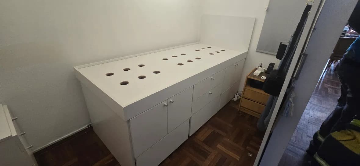 Cama Box Elevada - Máximo Almacenamiento (Melamínico 18mm)