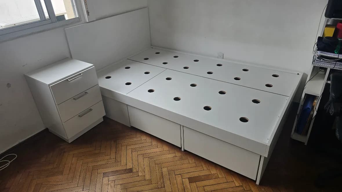 Cama Box Plaza y Media